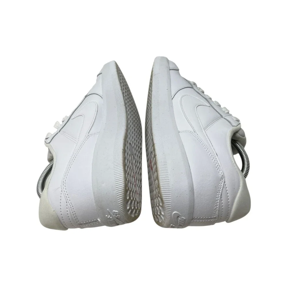 Nike Sneaker Men's Size 10 SB Force 58 Premium Triple White DH7505-100 Leather